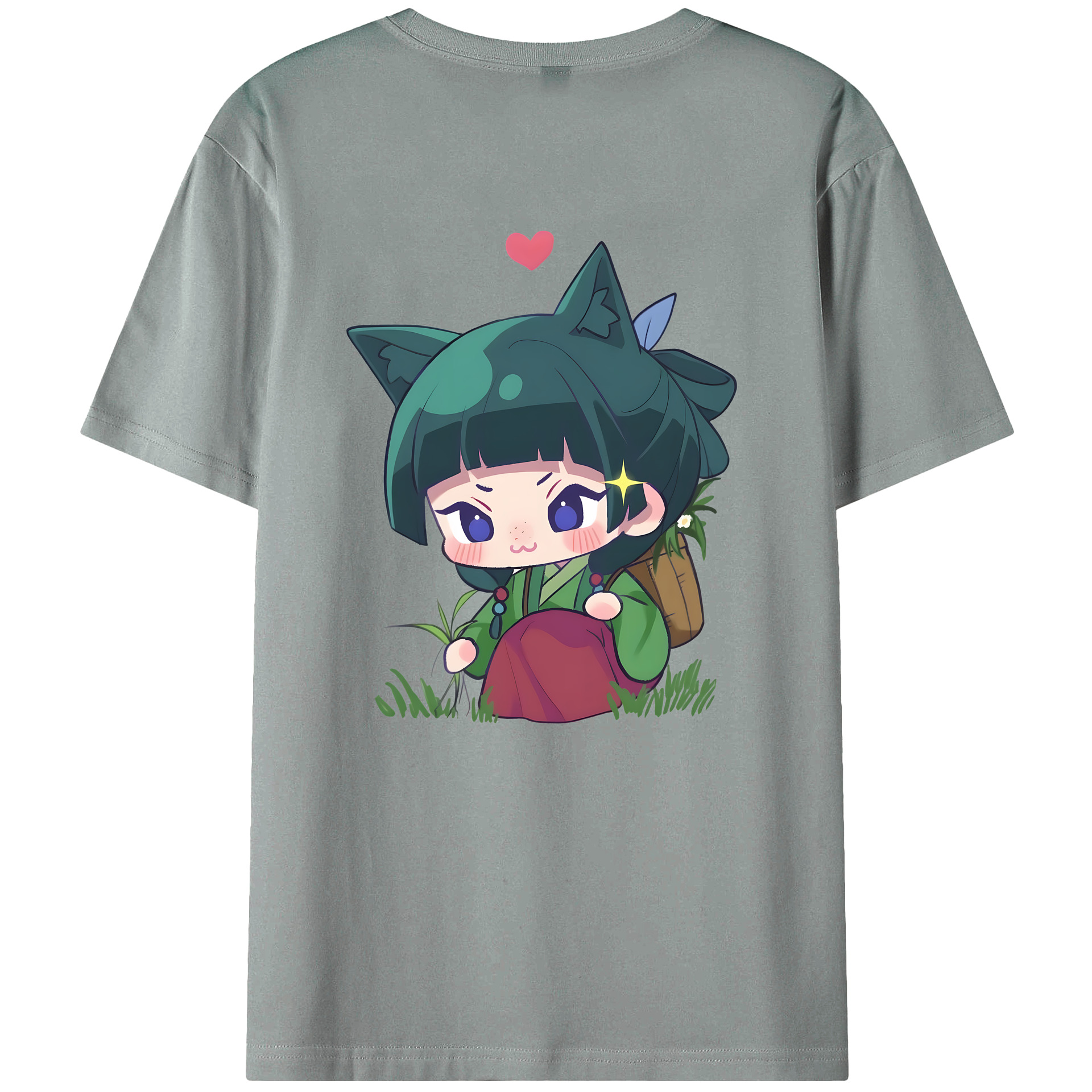 （画像用） 薬屋のひとりごと The Apothecary Diaries 綿100％ メンズ半袖Tシャツ（バックプリント） 通気性